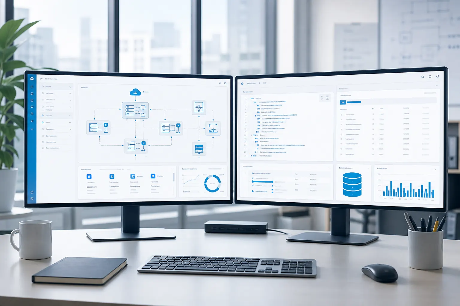 API and cloud infrastructure diagrams for backend engineering